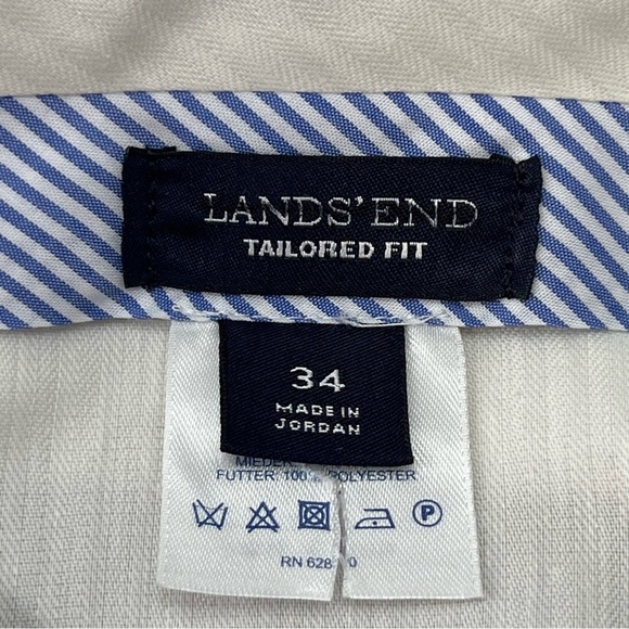 Land’s End Year Rounder Men’s Wool Dress Paints 34 x 34 Pleated Cuffed Brown/Tan - Picture 4 of 5